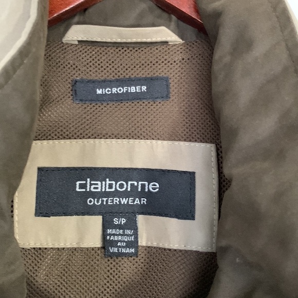 Claiborne Outerwear Mens Microfibre Jacket Small Olive Green - Picture 11 of 16